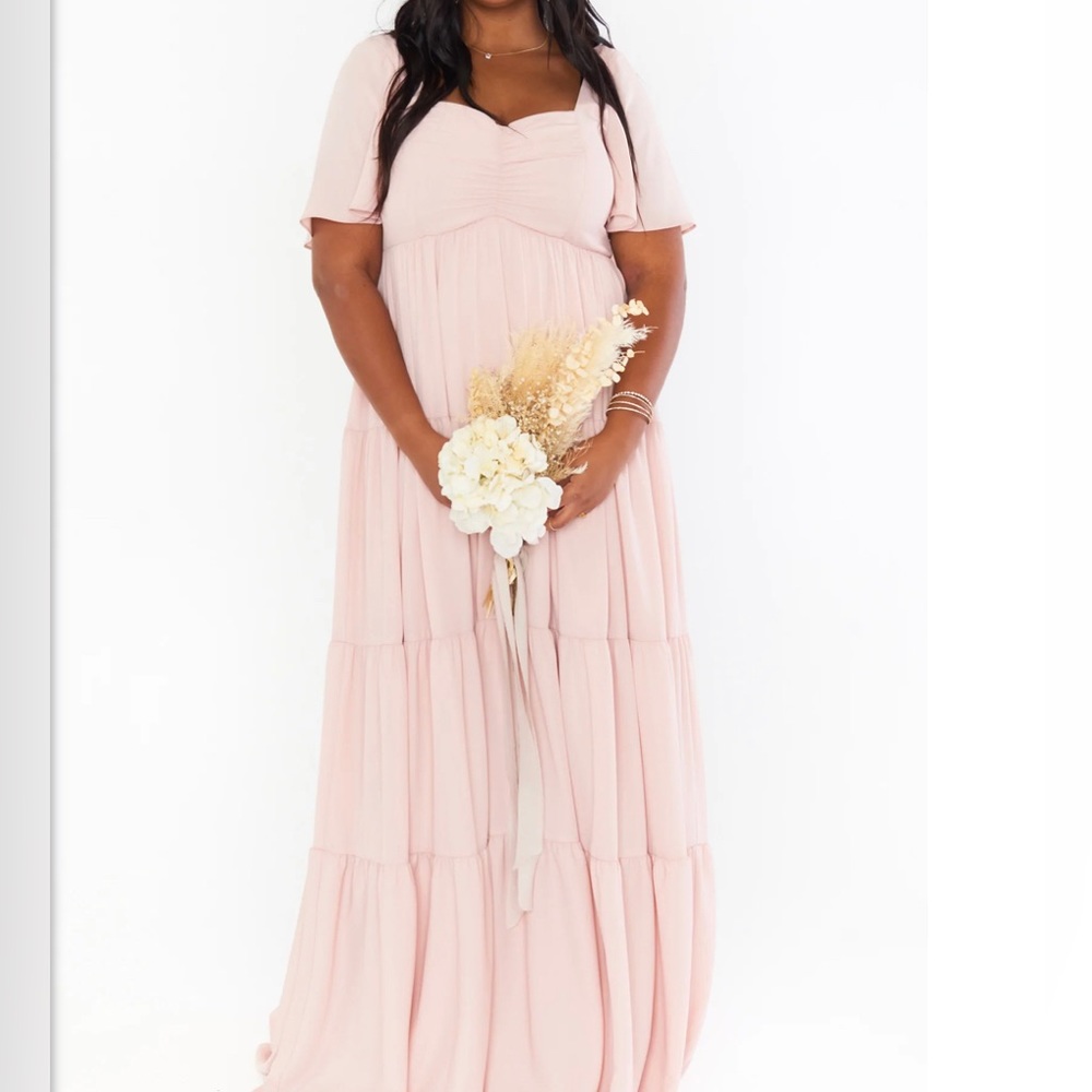 Show Me Your Mumu: Nicole Maxi Dress- Dusty Blush Crisp